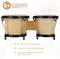 Eastar EBO-1 Bongo Drums 6 inch and 7 inch Wooden Finish for Kids/Adults/Beginners Wood Percussion Instrument with Bag/Tuning Wrench