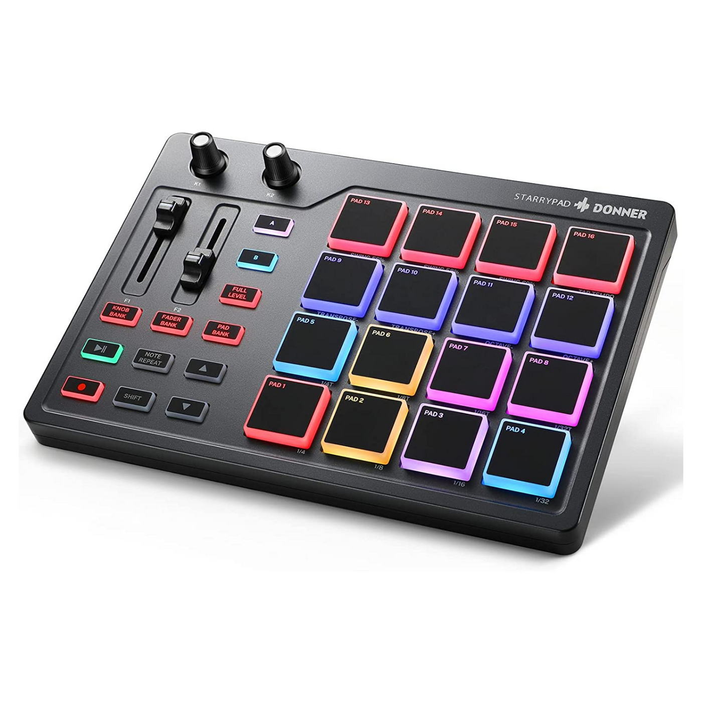 DONNER STARRYPAD DPD-16 ドラムパッドの出品です。 STARRYPAD MIDI Drum Machine Beat Maker with 16 Pads Donner