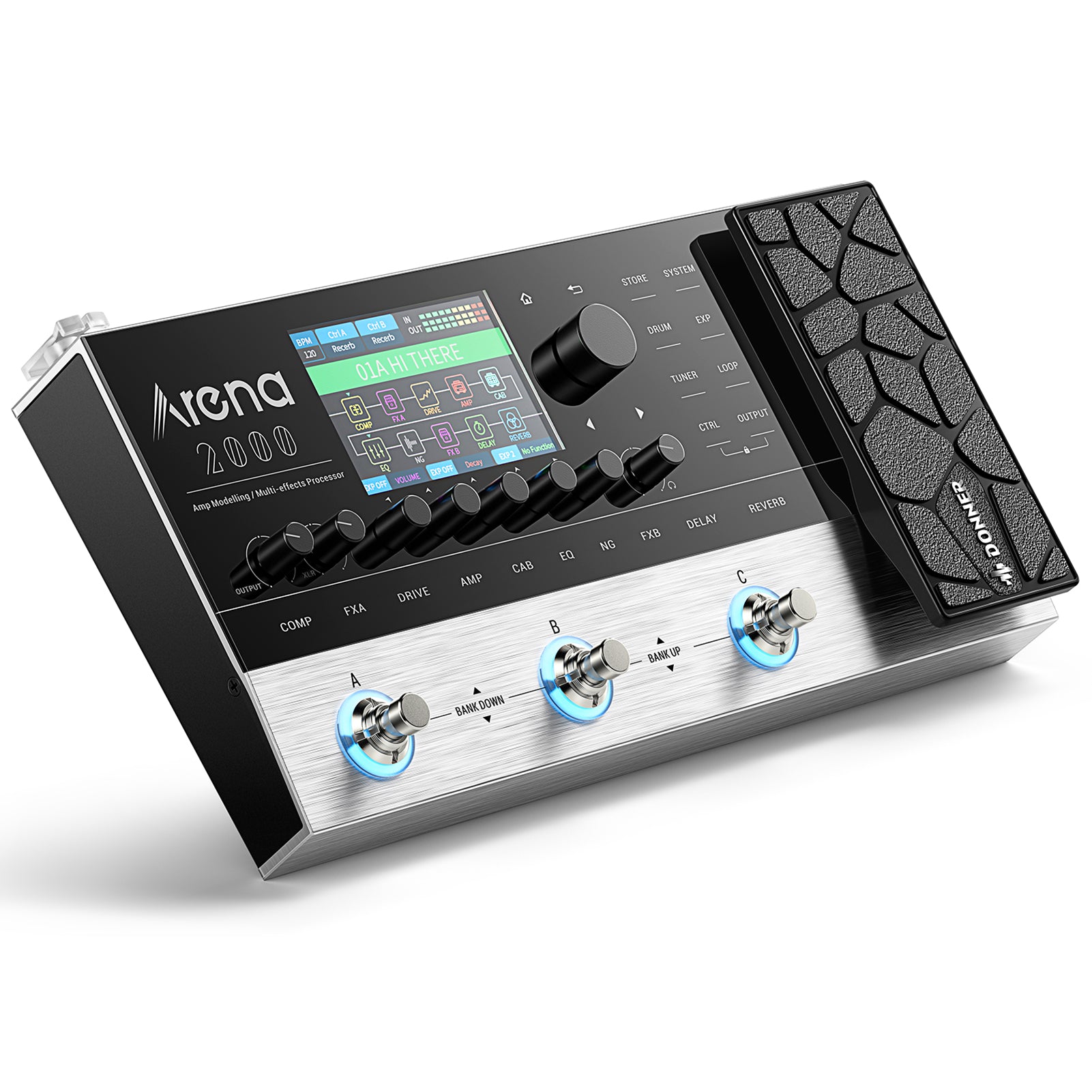 donner effects pedals Donner Arena2000 Multi Effects Pedal Guitar Pedals with 278 Effects