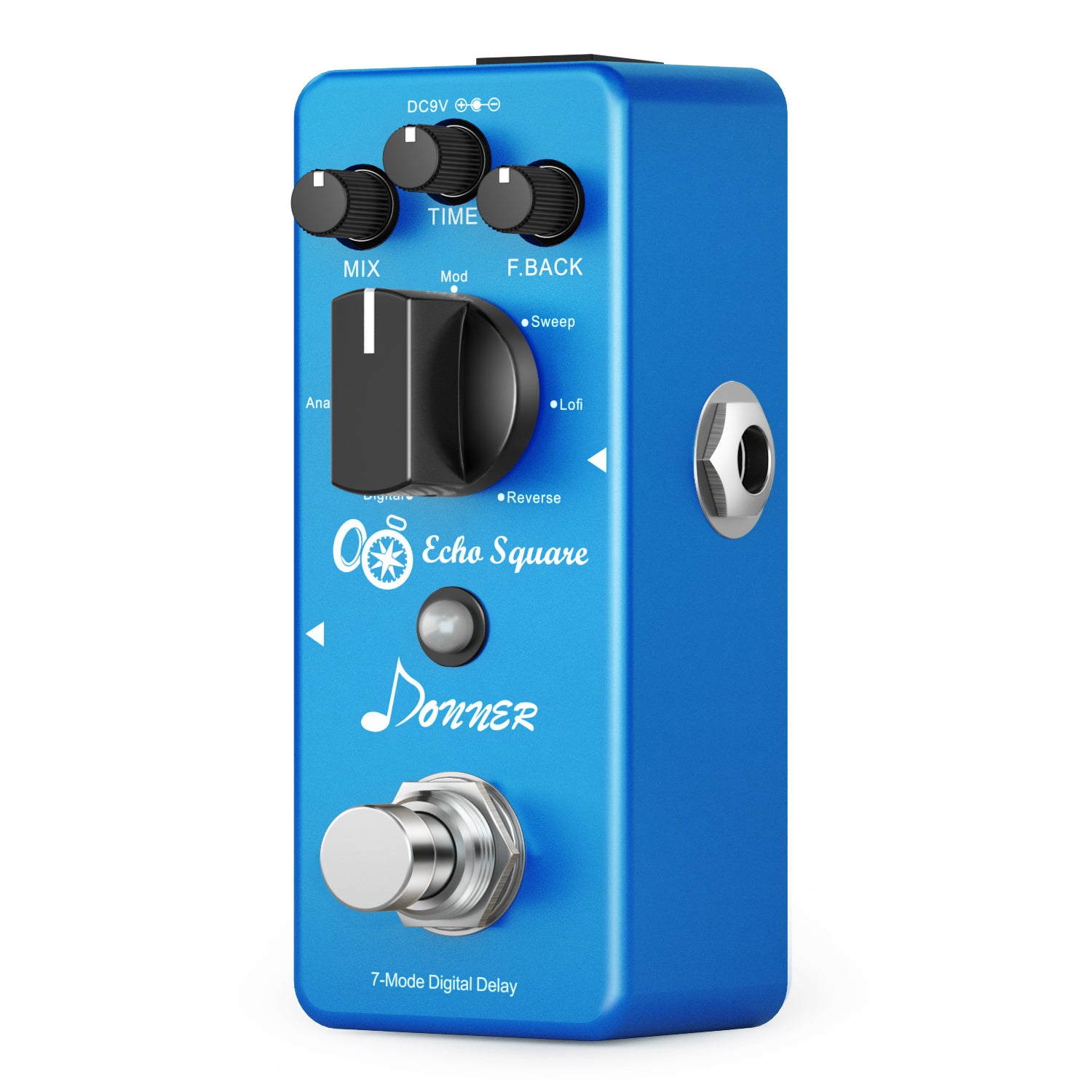 digital delay guitar pedal Donner 7-Mode Delay Pedal Echo Square Multi-Effect Guitar Pedal