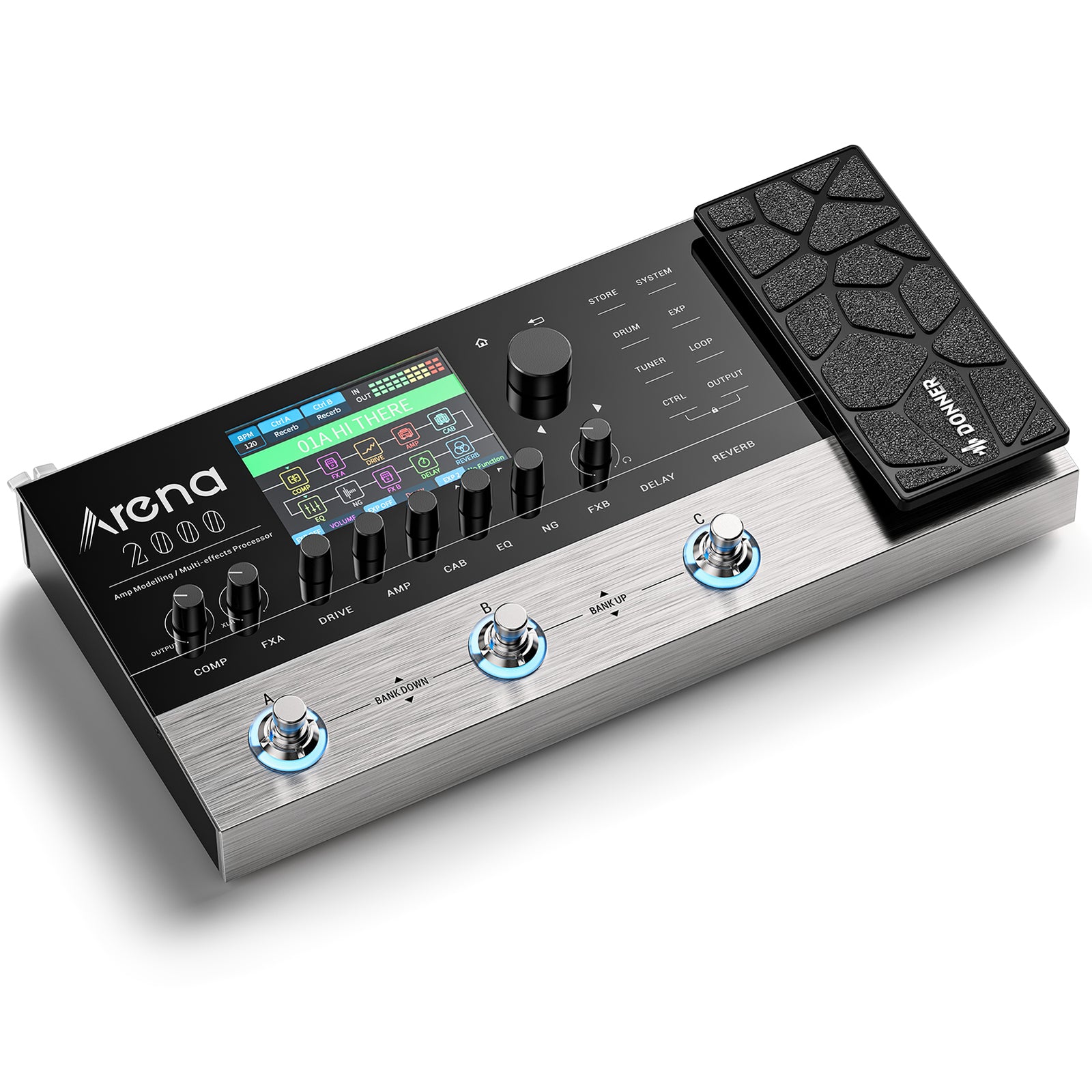 Donner Arena2000 Multi Effects Pedal Guitar Pedals with 278 Effects