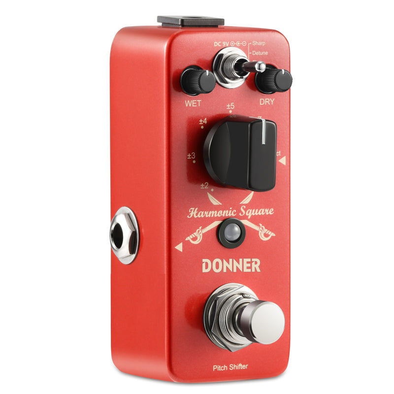 Donner Harmonic Square Octave Pedal with 7 Shift Types and 3 Tone Modes Toggles