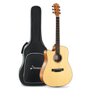 Donner DAG-1CL Cutaway 41-Inch Full-Size Acoustic Guitar Beginner Kit, Left Handed, Natural Finish