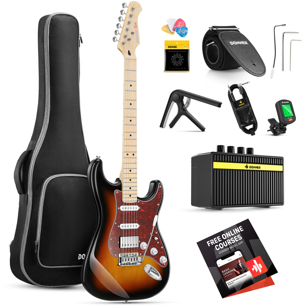 39 LP Electric Guitar Kit, Full Size Solid Body Electric Guitars for  Beginners with Humbucker Pickups, Poplar Body, and Mahogany Neck, 6 String