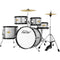 Eastar EDS-350BU 16-Inch Kids 5-Piece  Junior Drum Set, Metallic Silver - Donnerdeal