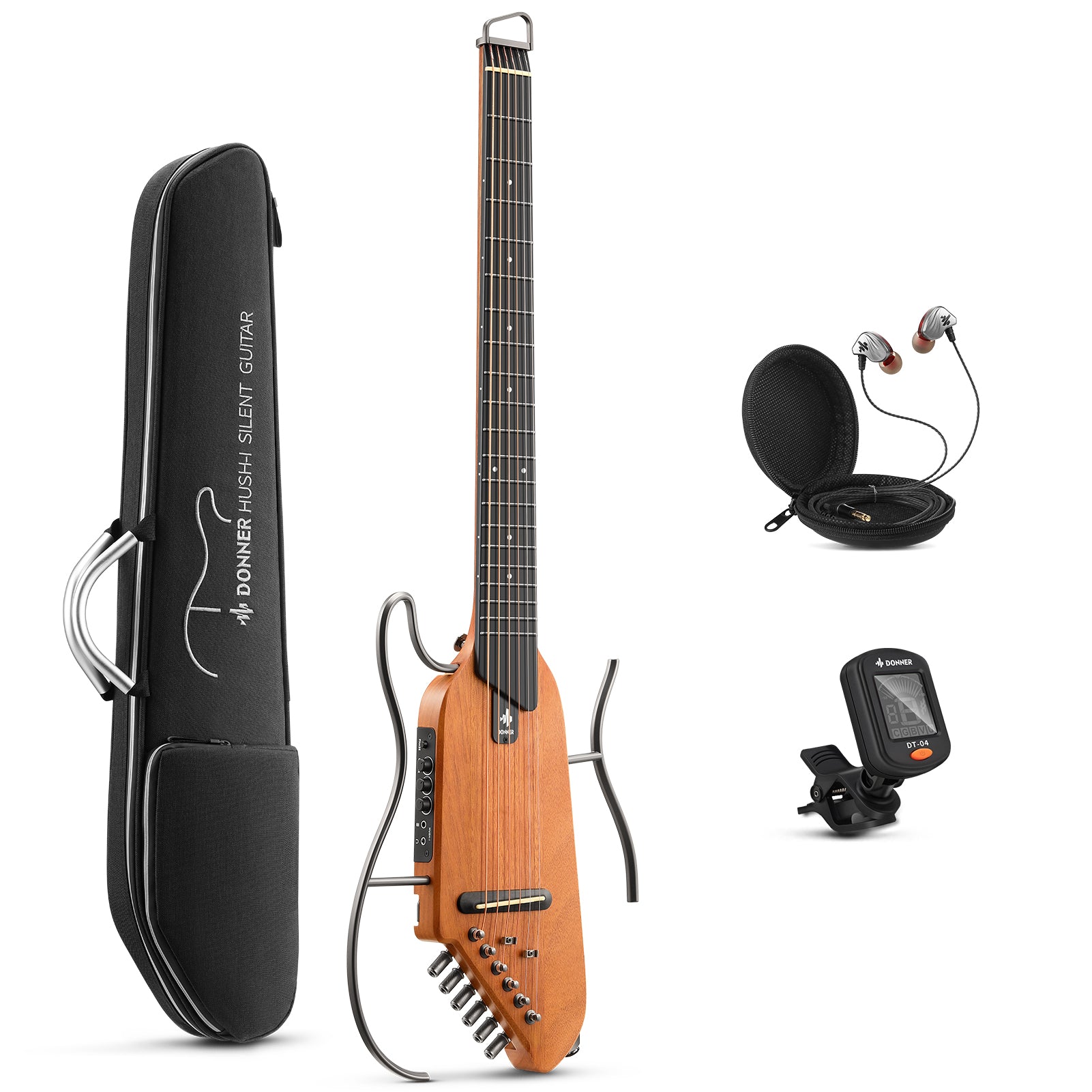 Donner HUSH-I Silent Acoustic Guitar Kit for Travel