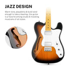 Donner DJC-1000S 39 Inch Jazz Thinline  Electric Guitar Beginner Semi-Hollow Body  Sunburst Full-Size H-H pickups, Bag, Strap,  Cable - Donnerdeal