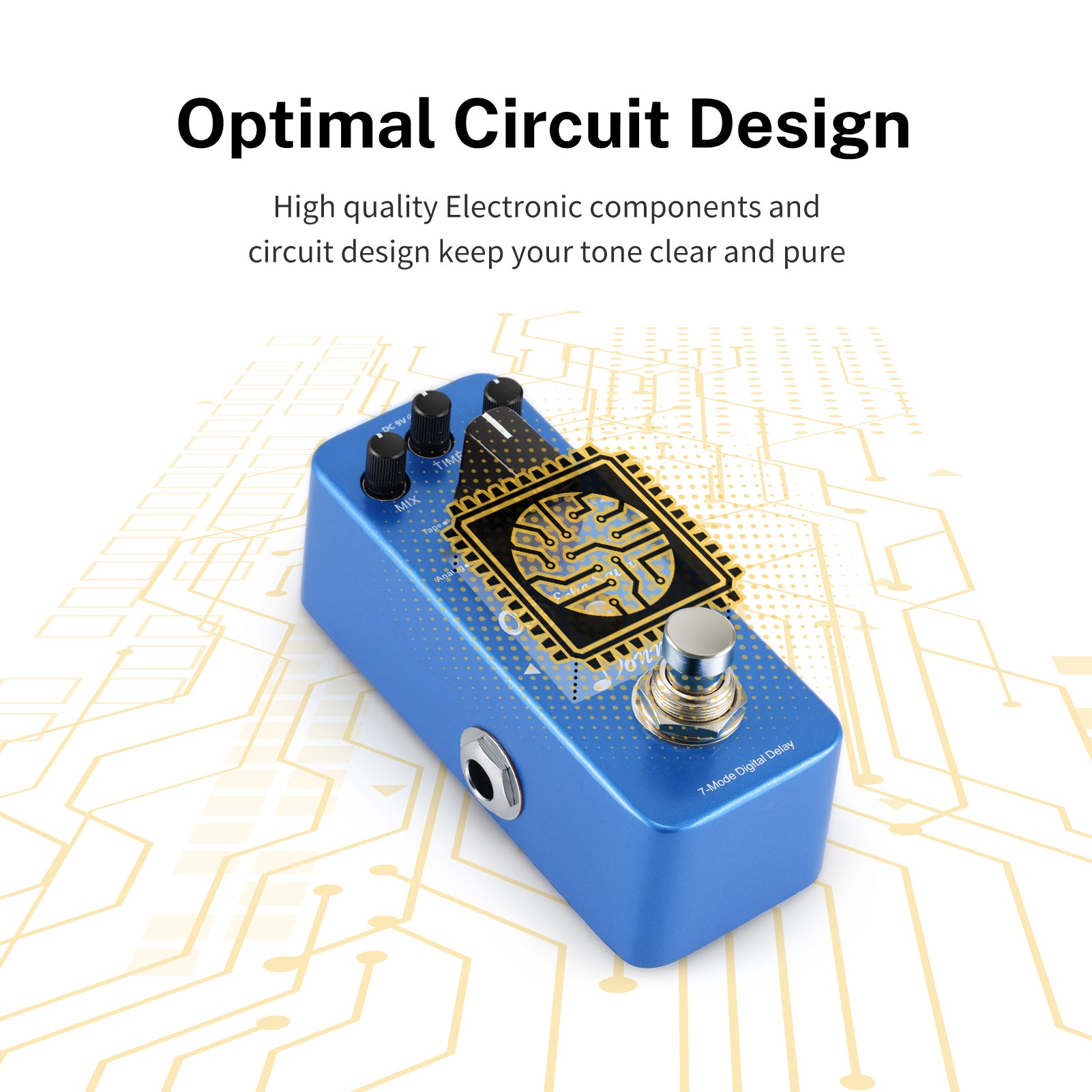 ★☆DONNOR  7MODE DIGITAL DELAY  エフェクター Donner 7-Mode Delay Pedal Echo Square Multi-Effect Guitar Pedal
