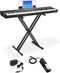 Moukey Beginner Digital Piano 88 Key Full-Size Semi-Weighted Electric Keyboard, Stand (MEP-110)