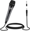 Moukey Karaoke Microphone, Dynamic Microphone with 13 ft Cable, Metal Handheld Cardioid Wired Microphone, XLR Microphone for Singing/Stage, Compatible w/Karaoke Machine/PA System/Amp/Mixer, Grey