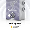 Donner Tape Delay Guitar Effect Pedal, White Tape Stereo Tape Delay Transparent Boost True Bypass - Donnerdeal