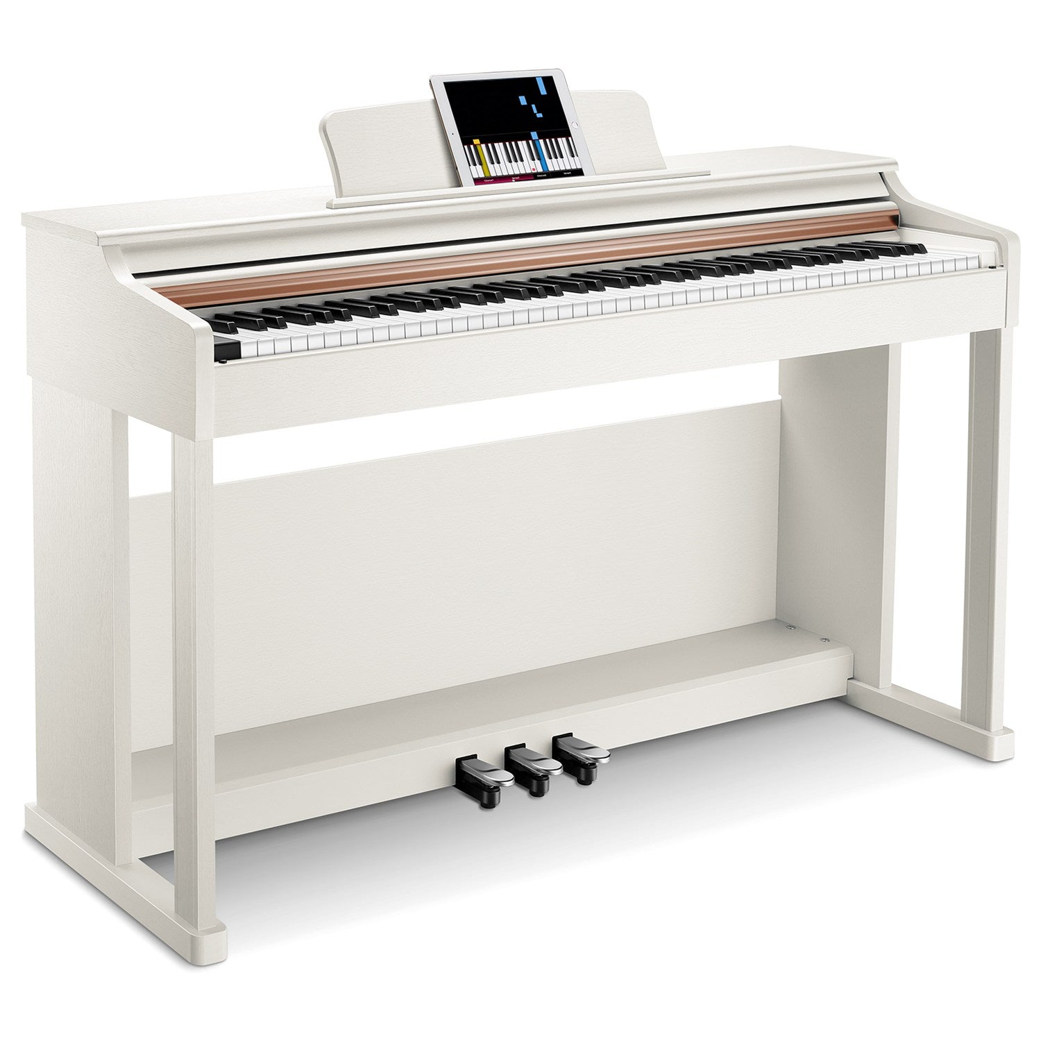 Donner DDP-100 88 Key Weightesd Hammer Action Upright Digital Piano for Beginners Black/White