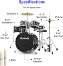 Donner 5-Piece Kid Drum Sets for Beginners 14 inch Full Size Complete Junior