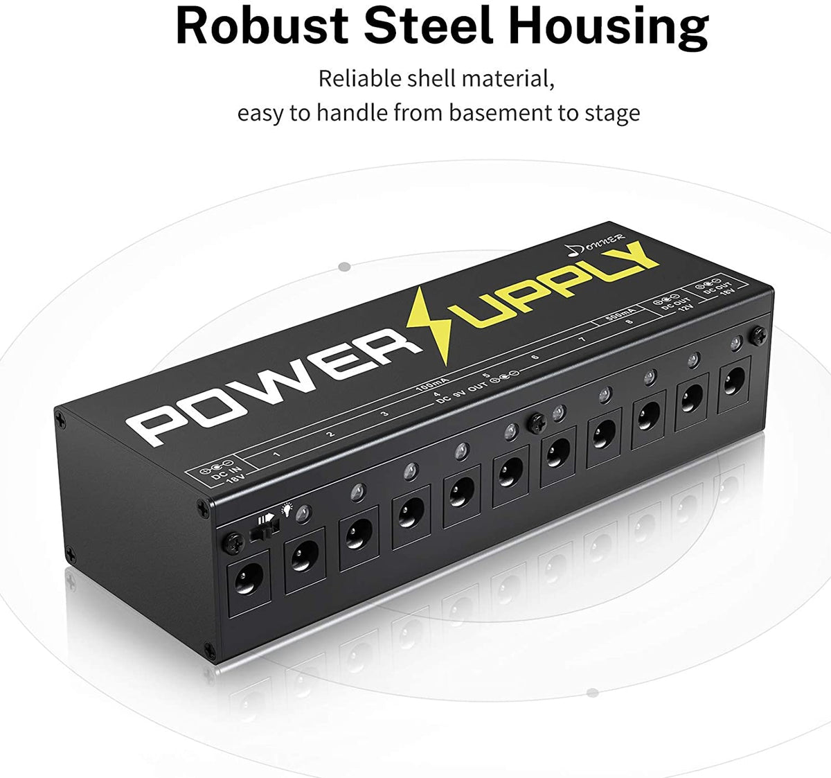 Donner DP-1 Alimentation 10 Sorties Isolées Pour Pédales Effet Guitare - 9V 12V 18V