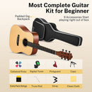 Donner DAG-1 41-Inch Full-Size Acoustic  Guitar Beginner Kit, Right Handed, Natural  Finish - Donner Musical instrument