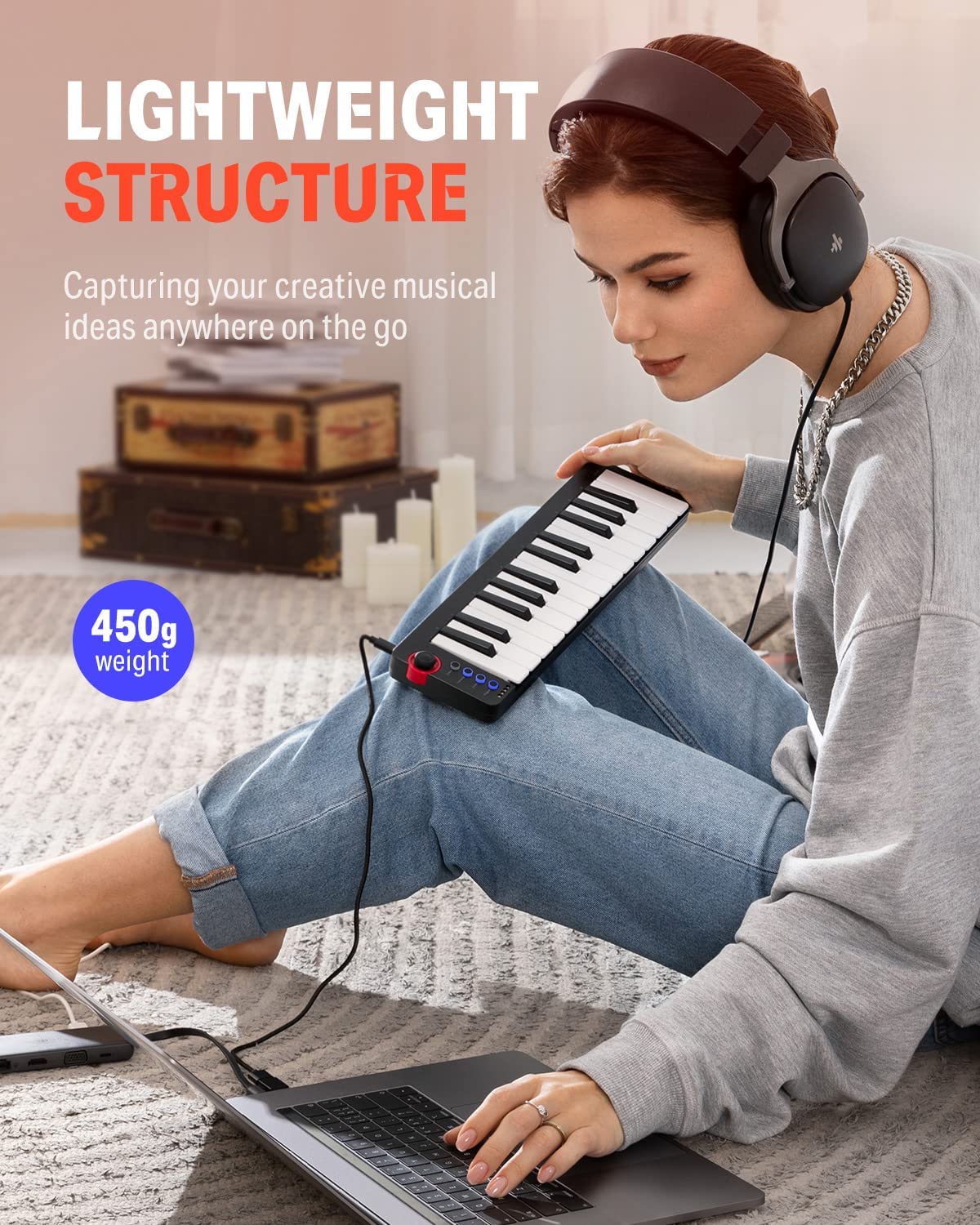 Donner N-25 25-Key Portable MIDI Keyboard Controller