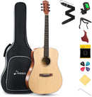 Donner DAG-1 41-Inch Full-Size Acoustic  Guitar Beginner Kit, Right Handed, Natural  Finish - Donner Musical instrument