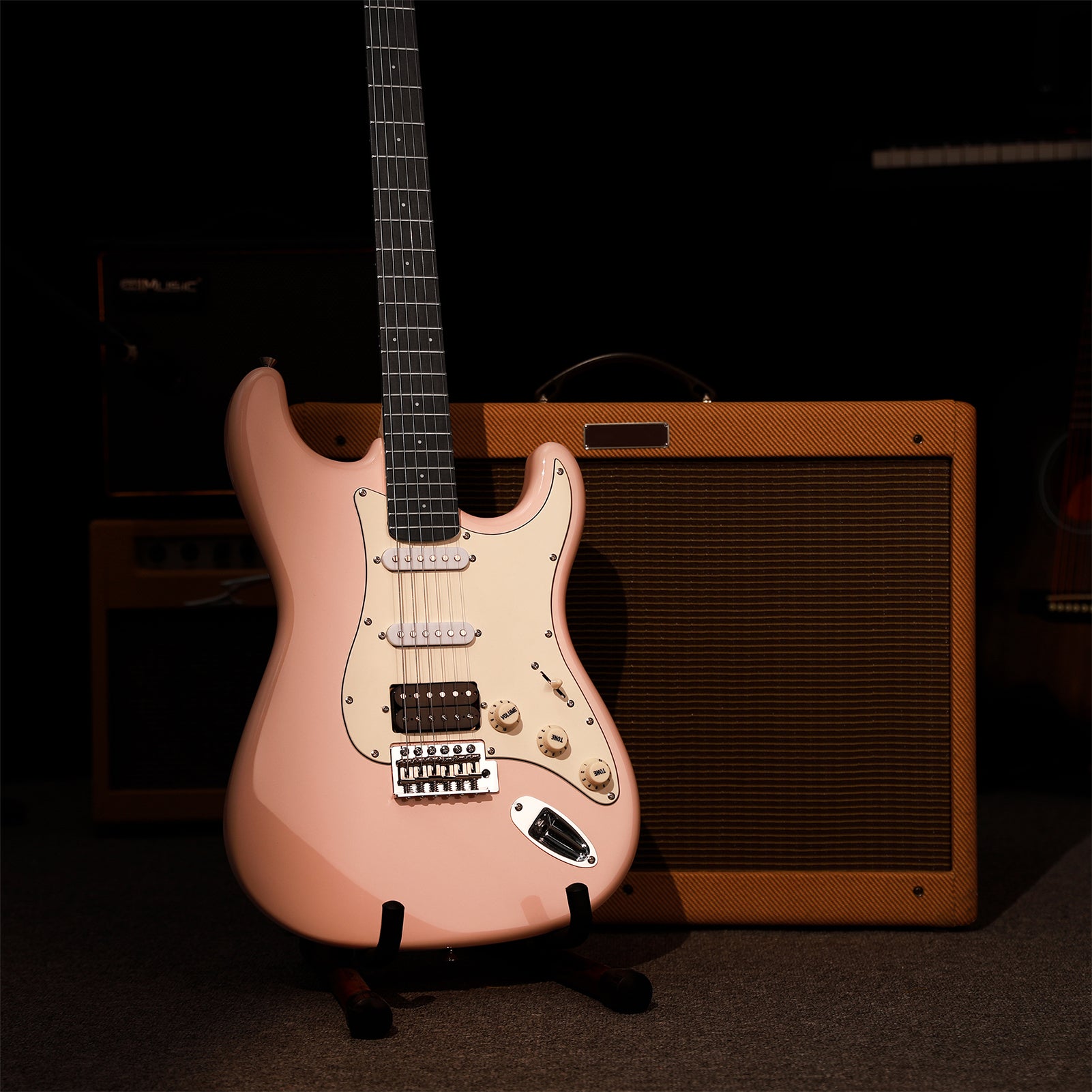 Donner DST-200 Designer Series Full Size Electric Guitar Kit HSS Pickup Solid Body Beginner Set w/Bag/Strap/Cable