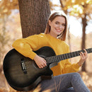 Donner DAJ-110CD Cutaway 40-Inch Acoustic Guitar Starter Bundle Right  Handed, Black - Donnerdeal