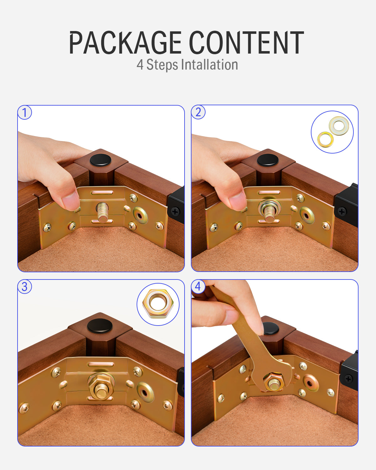 DKB-10 Brown Solid Wood Cushioned Piano Bench with Storage Donner