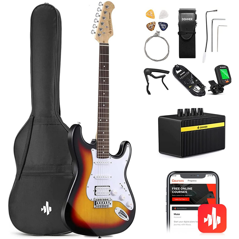 Donner DST-100 39 Beginner Electric Guitar Kit with Amplifier