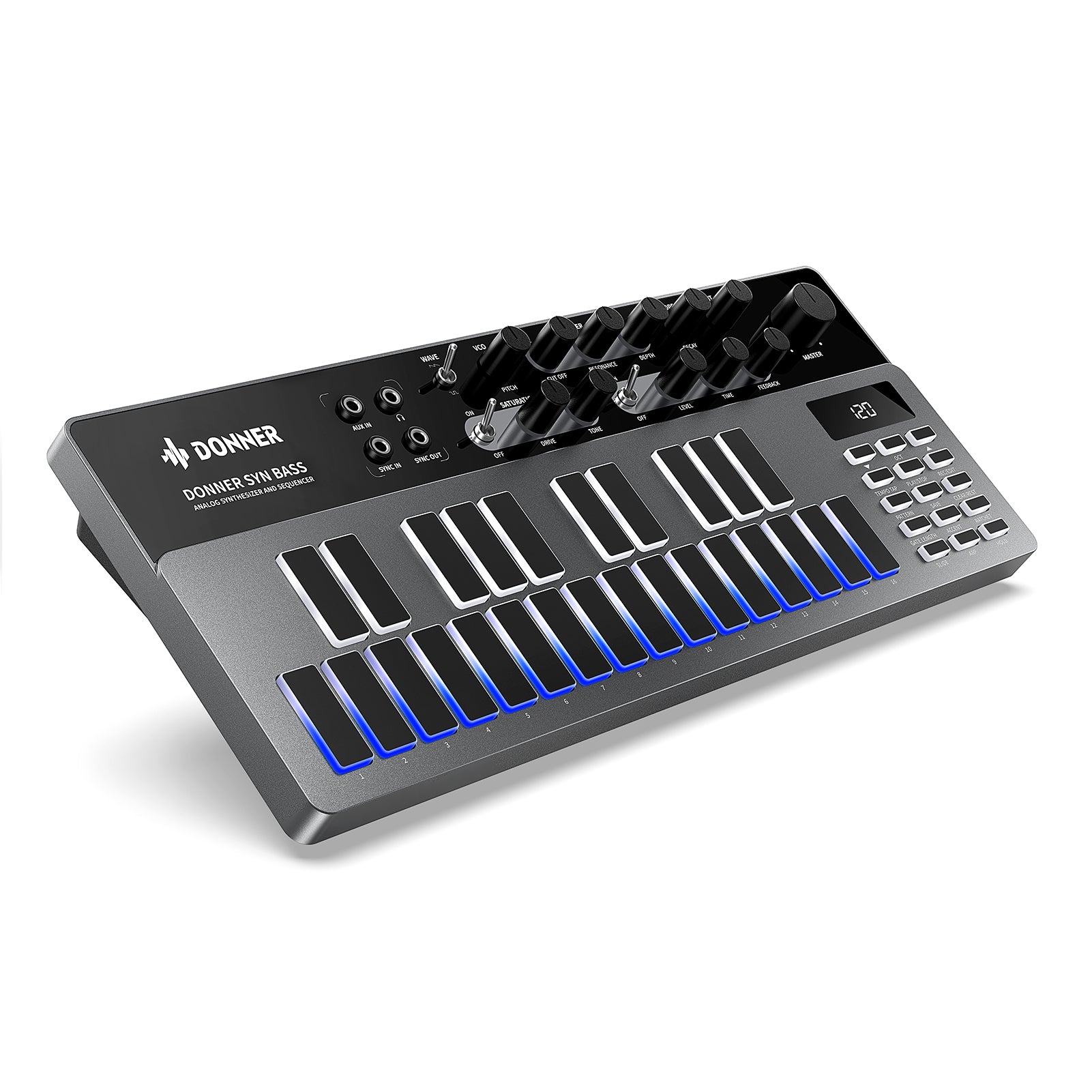 Donner Essential B1 アナログベースシーケンサー Donner Essential B1 Analog Bass Synthesizer & Sequencer