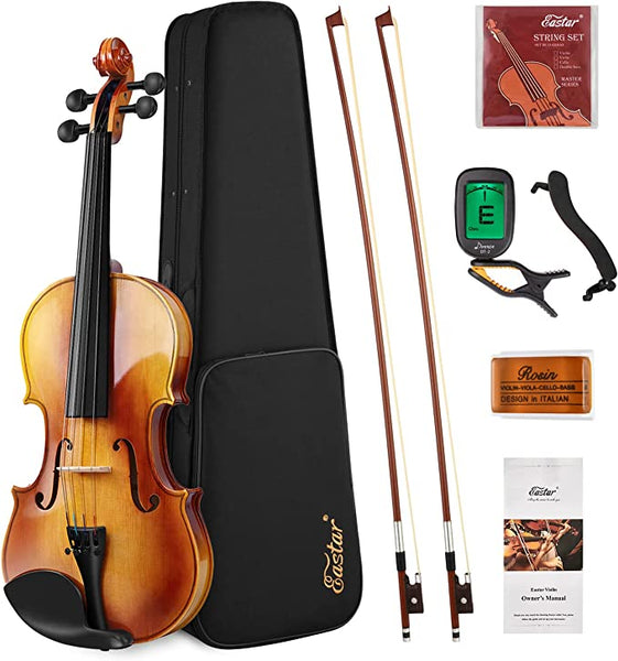 Eastar 4/4 Violin Set Full Size Fiddle Solidwood for Adults