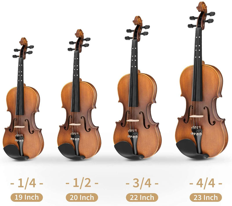 Eastar EVA-3 Full-Size Violin Set Matte Fiddle Full Kit with Case/Rosin/Shoulder Rest/Bow/Extra Strings for Kid/Beginner/Student/Adult 1/2,4/4