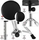 Donner Drum Throne Set, Padded Seat Height Adjustable Drum Stools, 5A Drumsticks Included, Multiple Iterations