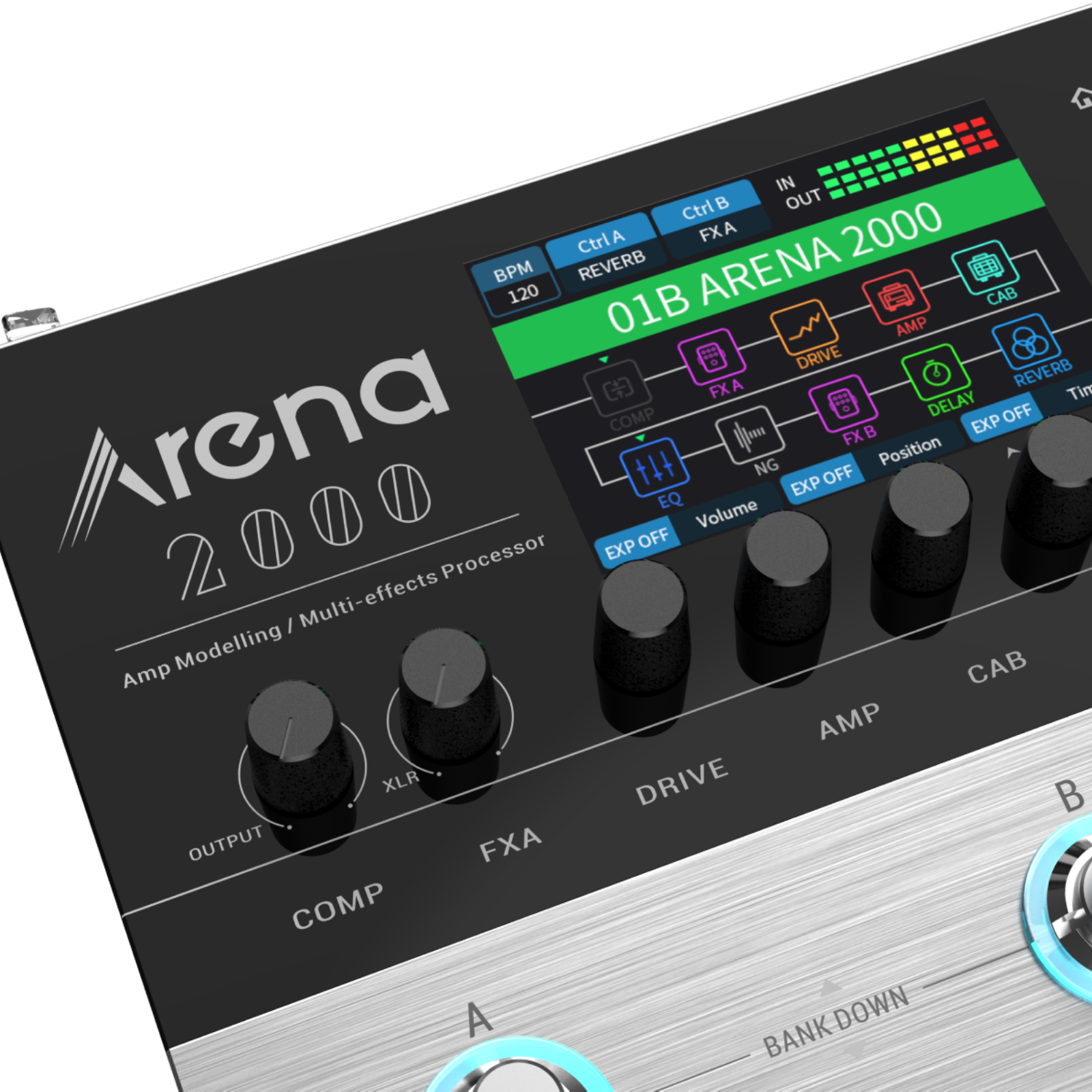 Donner Arena 2000 Multi-Effect Guitar Pedal AMP Modeling