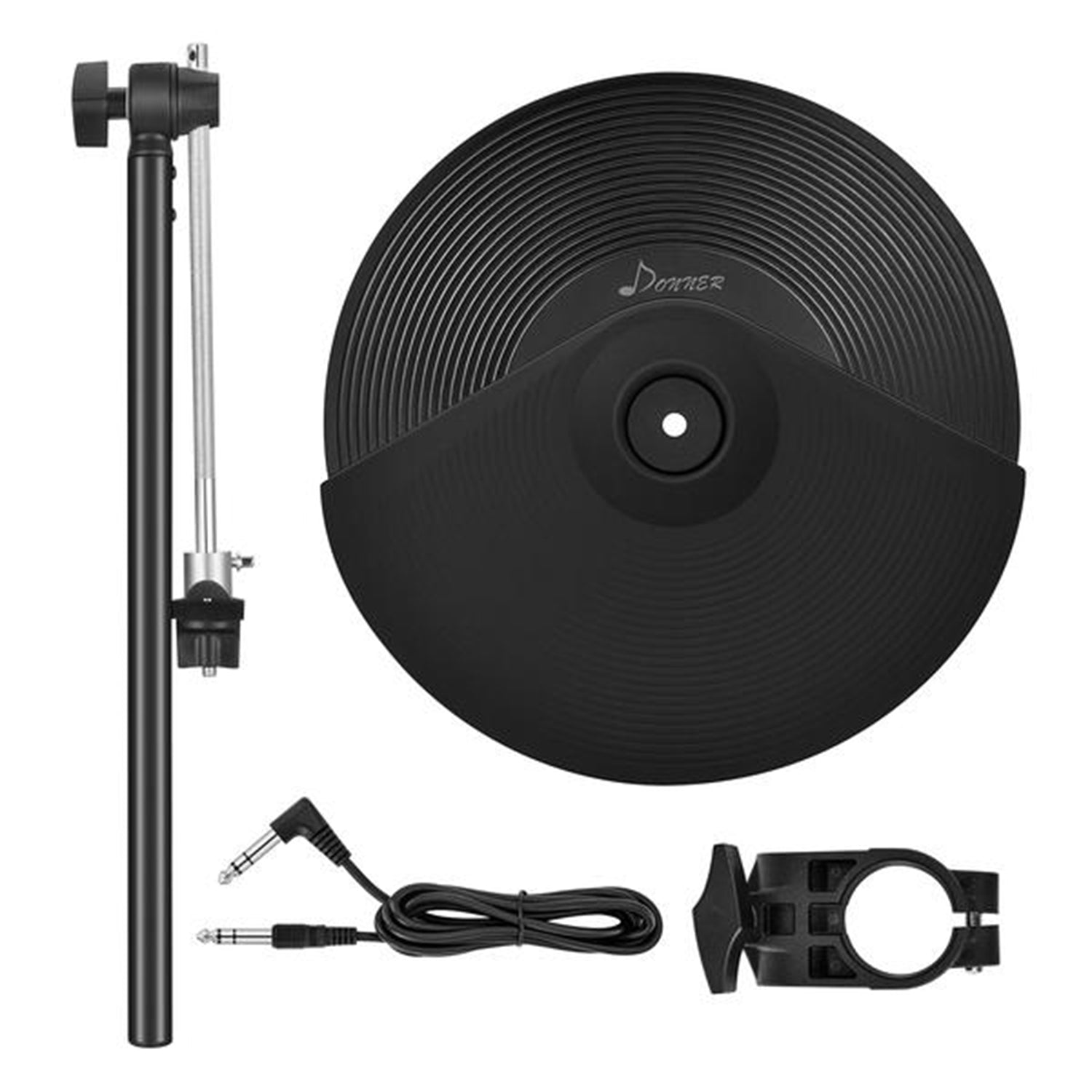 Donner DED-200 Expansion Cymbal Kit  with 12-Inch Cymbal and Rack Clamp - Donnerdeal