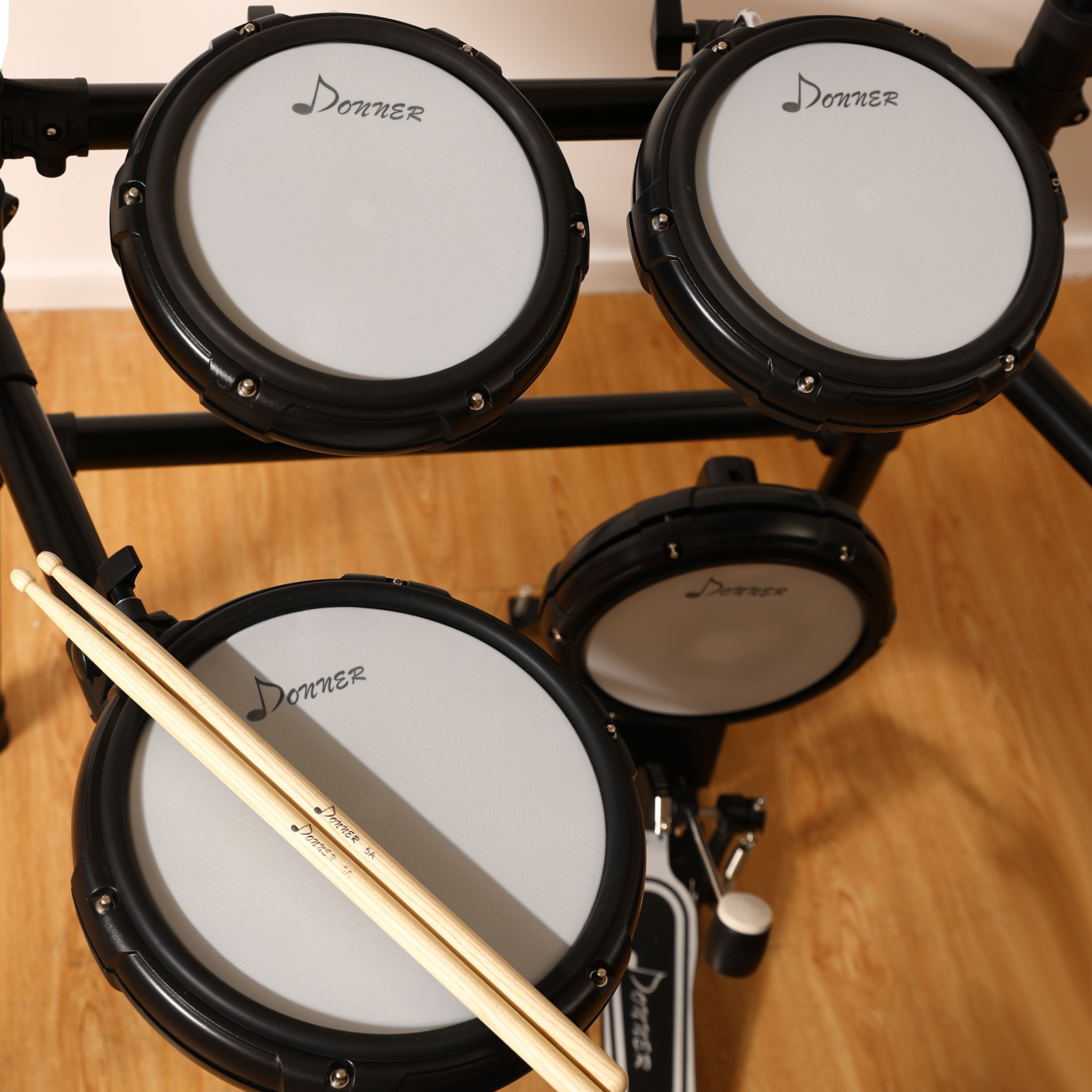 Donner DED-400 Professional Electronic Drum Set Kit with Drum Throne/Drumsticks/Headphones/Audio Cable
