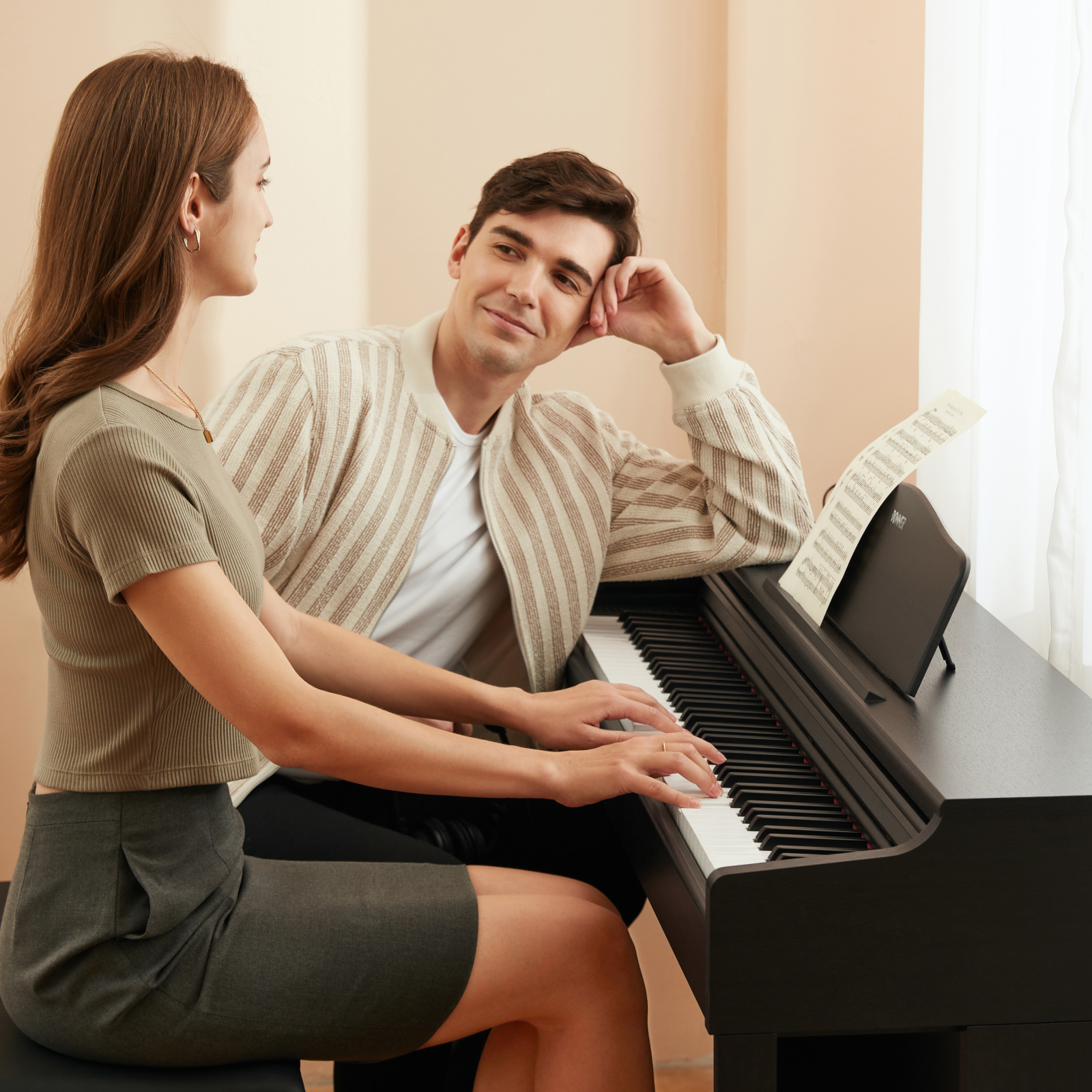 Donner DDP-100S Graded Hammer Action Weighted 88-Key Upright Digital Piano with 3 Pedal & Bench