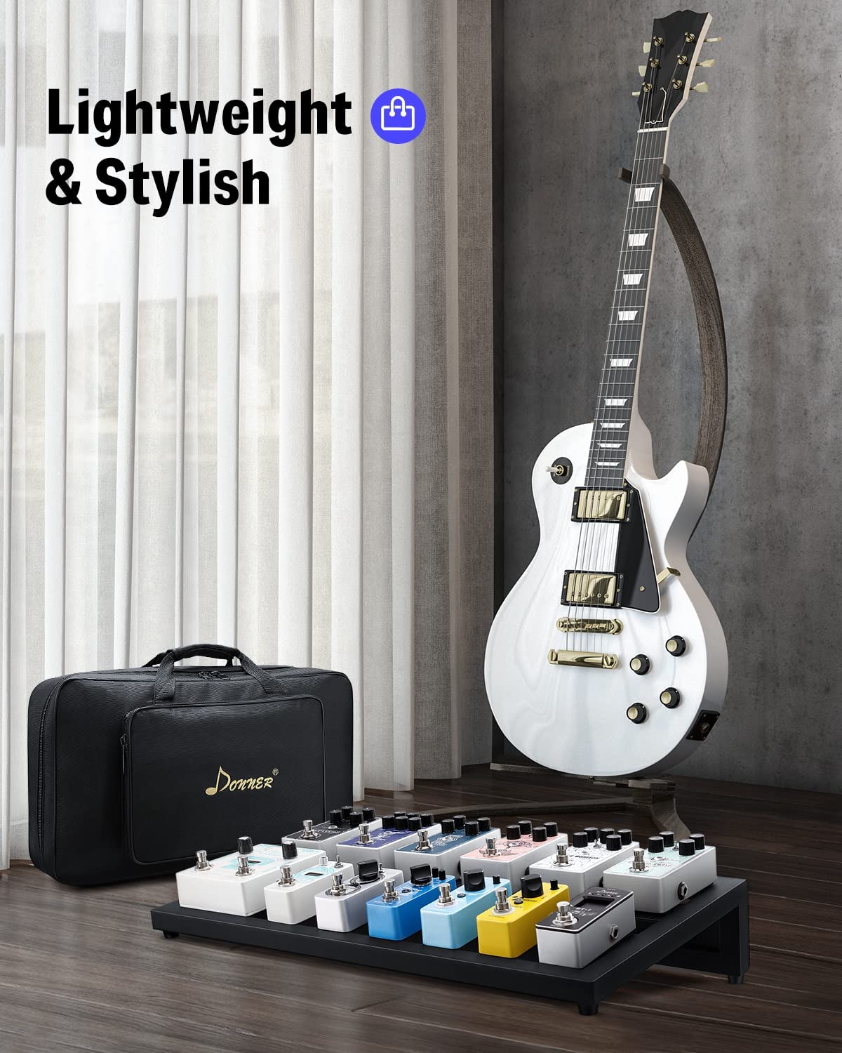 Donner DB-3 Aluminum Guitar Pedal Board with Bag