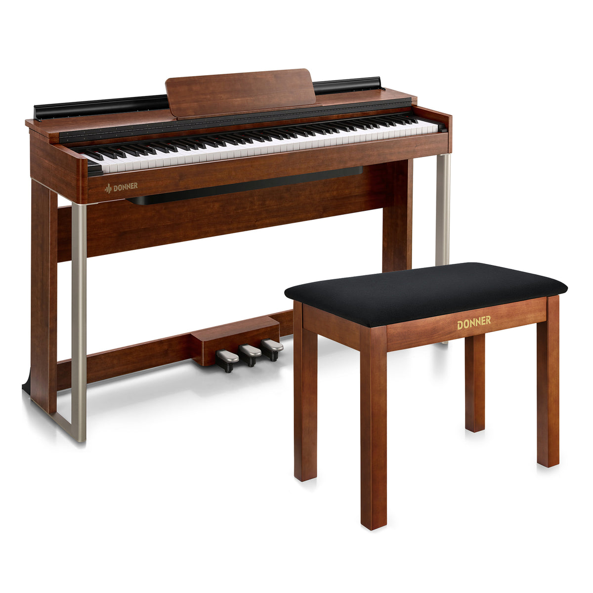 DDP-200 Wooden 88 Key Weighted Upright Digital Piano Donner