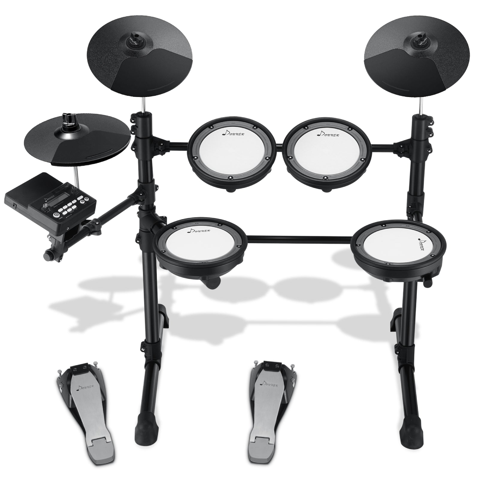 Donner DED-100 Beginner Portable Electronic Drum Set with 5 Drums/3 Cymbals